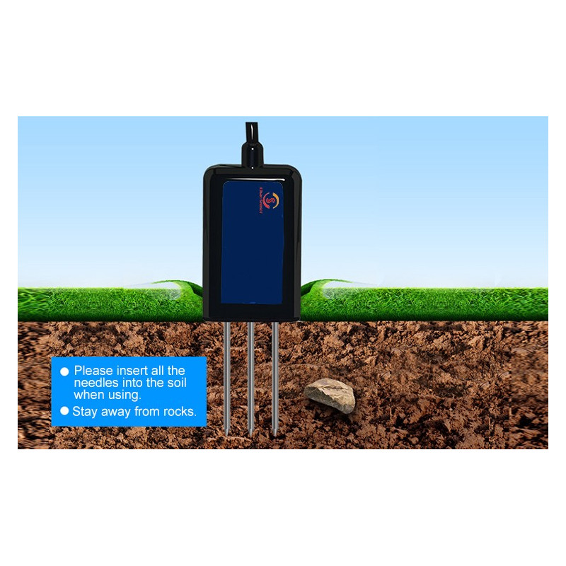 Sensor de Conductividad Eléctrica (EC) y Temperatura del Suelo