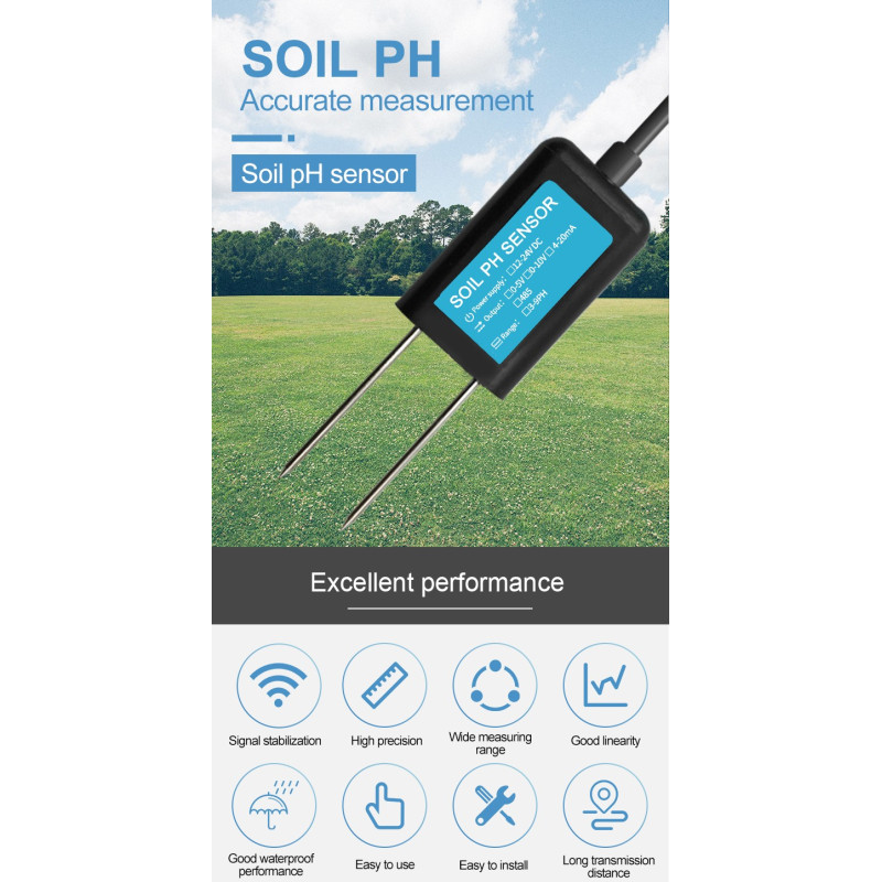 Sensor de Conductividad Eléctrica (EC) y Temperatura del Suelo