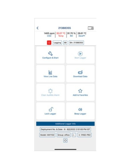 HOBOconnect Aplicación de Monitoreo