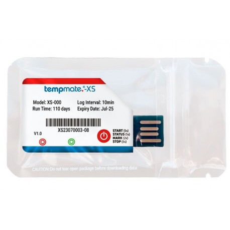 tempmate-XS ® Registador de temperatura USB de utilização única