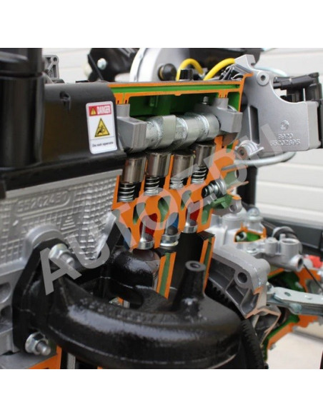 AutoEDU AE45275E Treinador Educativo para Motor MPI a Gasolina (gasolina) com chassis e sistema de travagem de trabalho