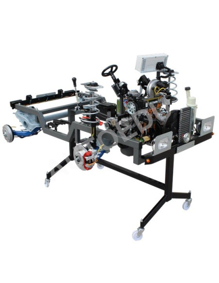 AutoEDU AE45275E Treinador Educativo para Motor MPI a Gasolina (gasolina) com chassis e sistema de travagem de trabalho