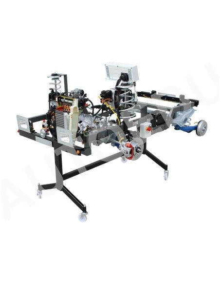 AutoEDU AE45275E Educational Trainer for Petrol (gasoline) MPI Engine with chassis and working brakes system