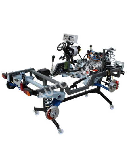 AutoEDU AE45275E Educational Trainer for Petrol (gasoline) MPI Engine with chassis and working brakes system