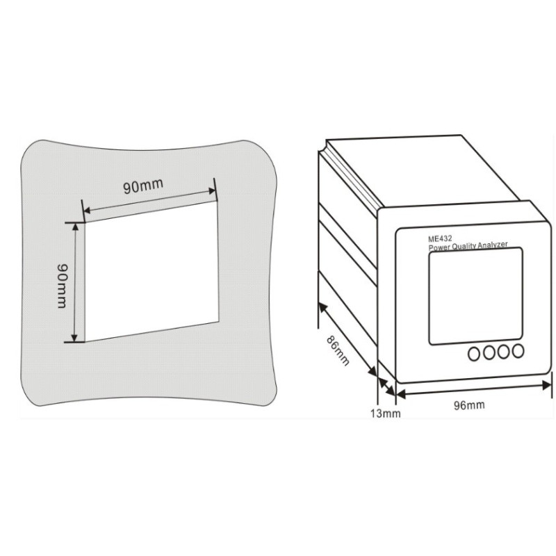 Meatrol ME437 Medidor de Potencia Trifásica