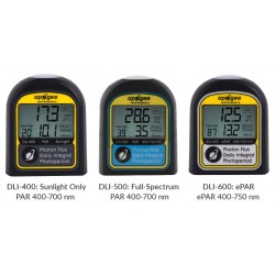 DLI-400, DLI-500, & DLI-600 Medidores de luz PAR DLI-500, luz diária integral e hotoperiod