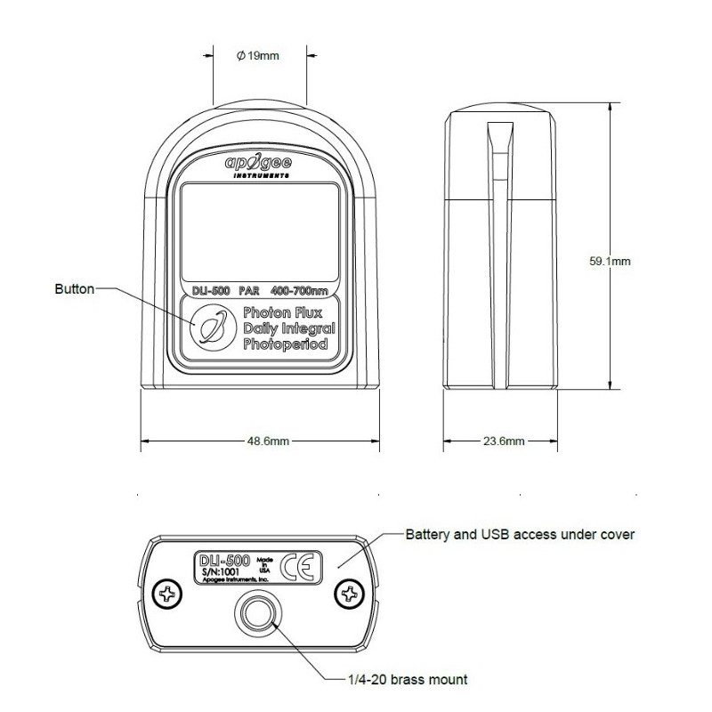 DLI-400, DLI-500, & DLI-600 PAR Light, Daily Light Integral, and hotoperiod Meters