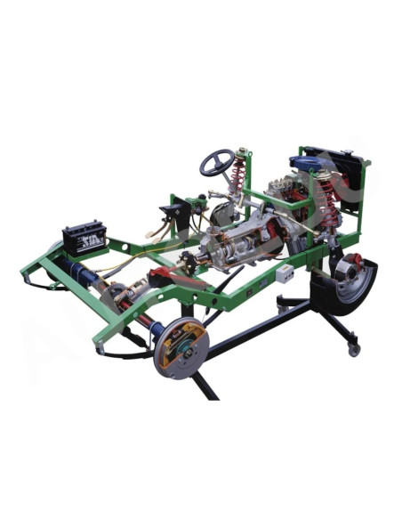 AE36160E Diesel engine with rear wheel drive chassis and lights system cutaway educational trainer