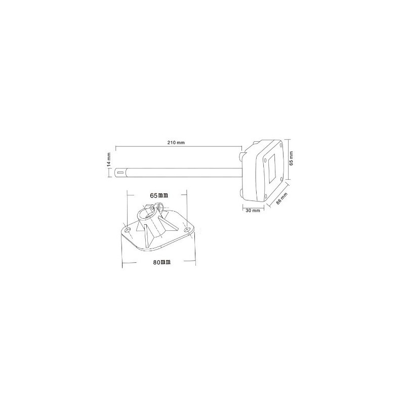 AO-100-05 Sensor de velocidade do vento para tubos AVAC