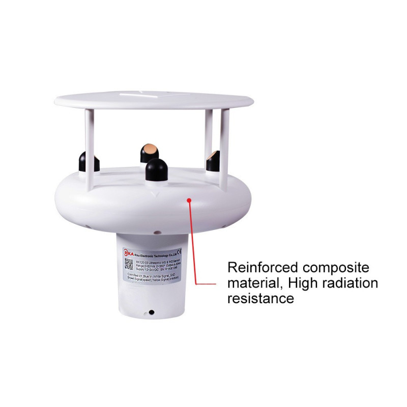 AO-120-03 Sensor ultrassónico de velocidade e direção do vento