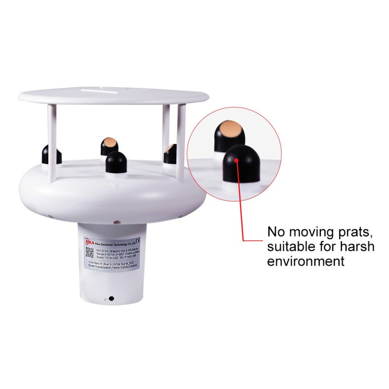 AO-120-03 Sensor ultrassónico de velocidade e direção do vento