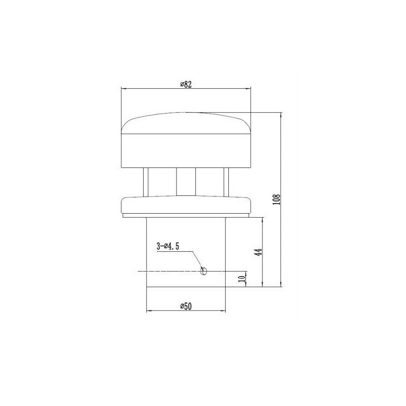 AO-120-07 Mini anemómetro ultrasónico, sensor ultrasónico de dirección de velocidad del viento