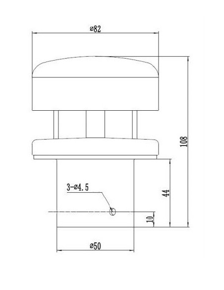 AO-120-07 Mini Anemómetro Ultrassónico, Sensor Ultrassónico de Direção e Velocidade do Vento