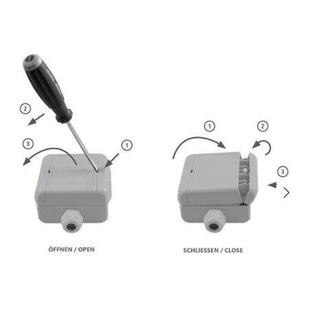 FS1100 Humidity/Temperature Transducer for surface mounting, with display, Modbus RTU