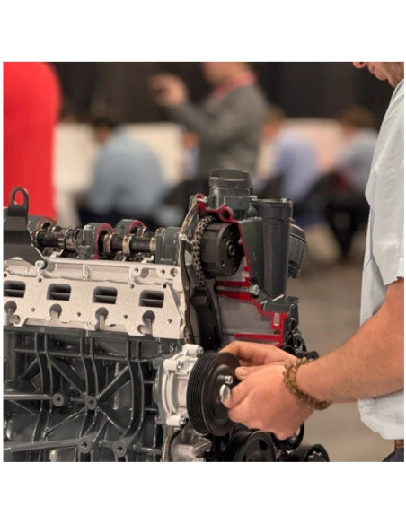 toEAutoEDU IVDB03 DOHC ½ corte instrutor educacional de motor a gasolina