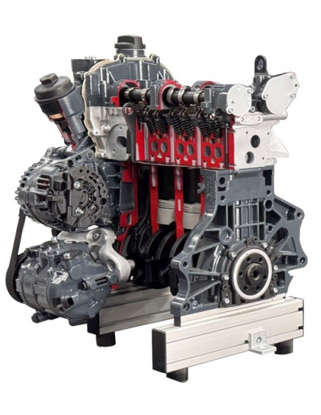 toEAutoEDU IVDB03 DOHC ½ corte instrutor educacional de motor a gasolina