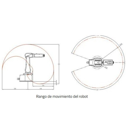 W-8 Entrenador de robot de 6 ejes