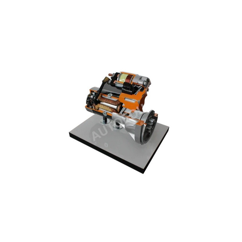 AE410071M Motor de arranque con engranajes reductores, corte transversal, entrenador educativo