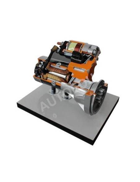 AE410071M Motor de arranque con engranajes reductores, corte transversal, entrenador educativo