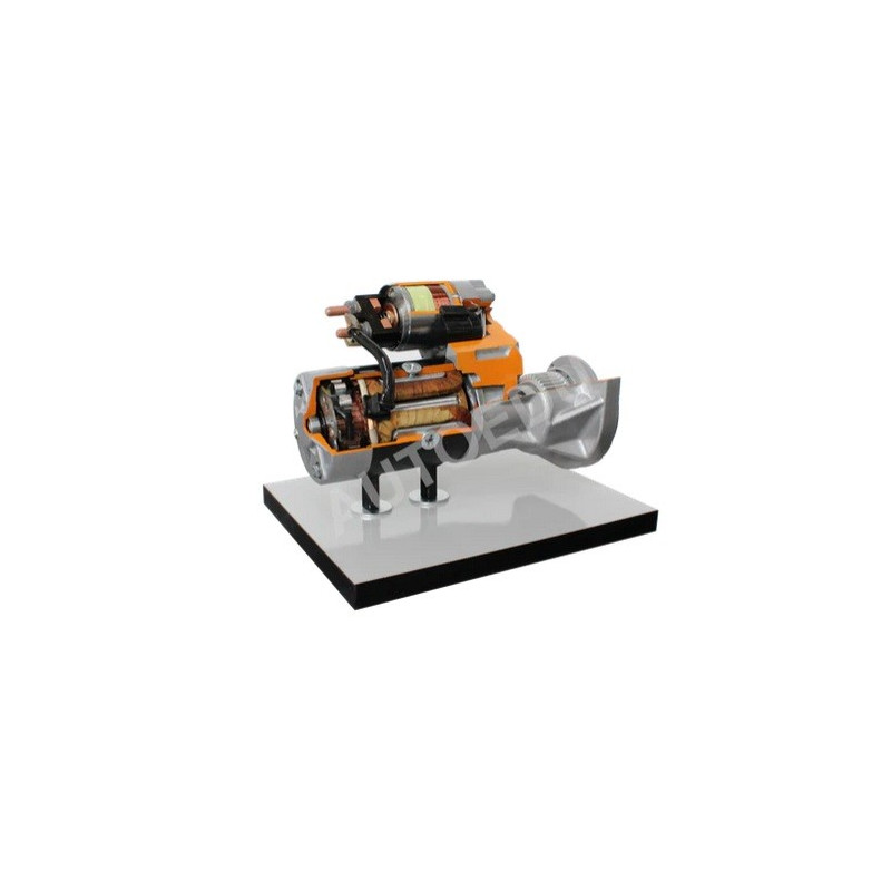 AE410071M Motor de arranque con engranajes reductores, corte transversal, entrenador educativo