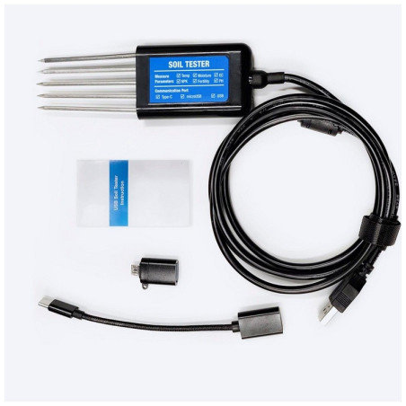 AO-MKM23R Medidor de temperatura do solo, humidade, CE, pH e NPK (saída de sinal USB)