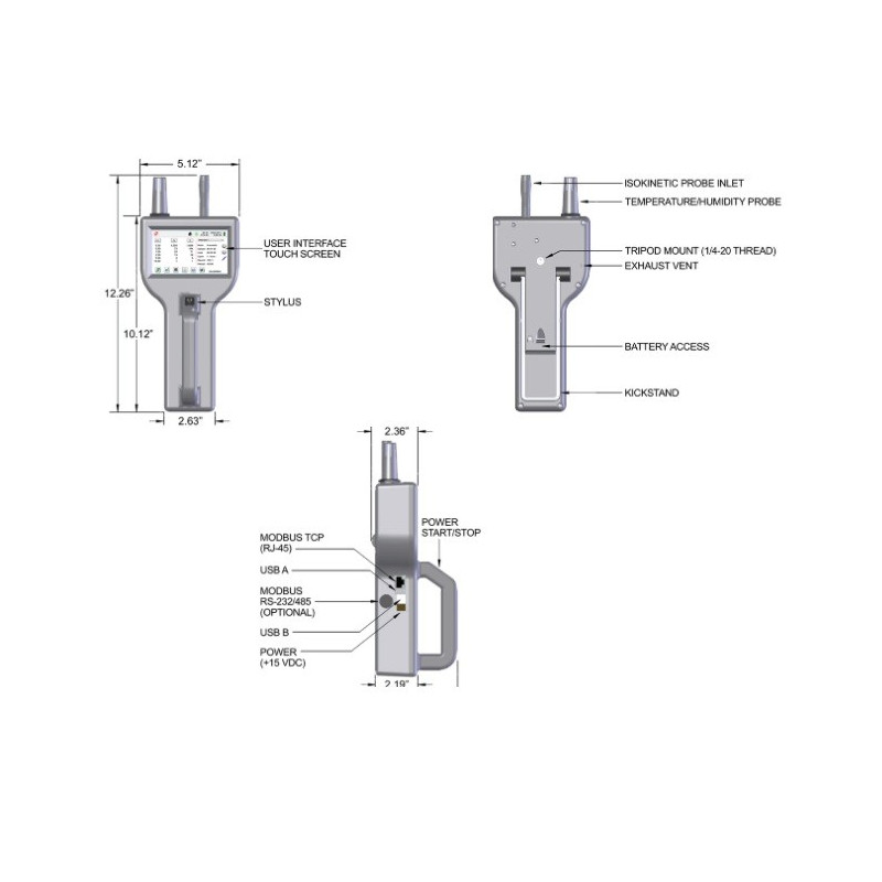 8306 Handheld Particle Counter (0.3 – 25 µm @ 0.1 CFM)