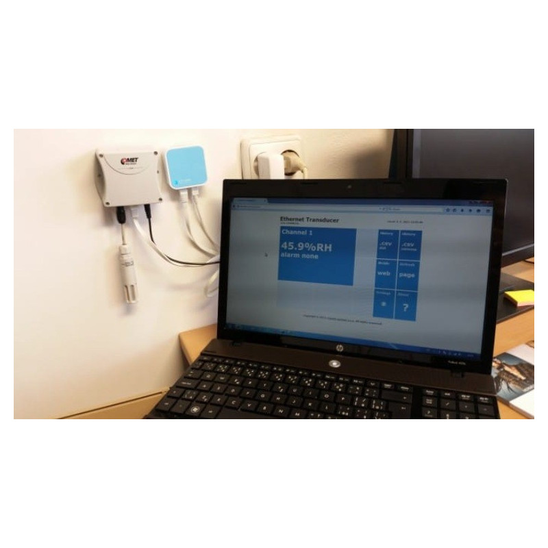 P8652 Sensor web con PoE: dos canales con entradas binarias