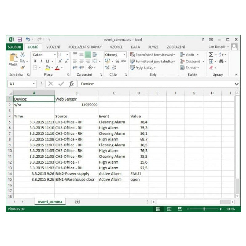 P8652 Web Sensor with PoE - two channels with binary inputs