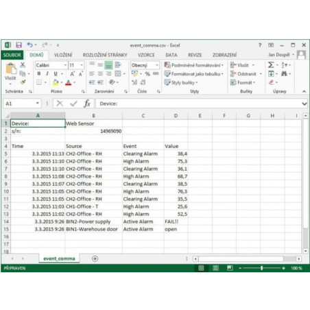 P8652 Sensor web con PoE: dos canales con entradas binarias