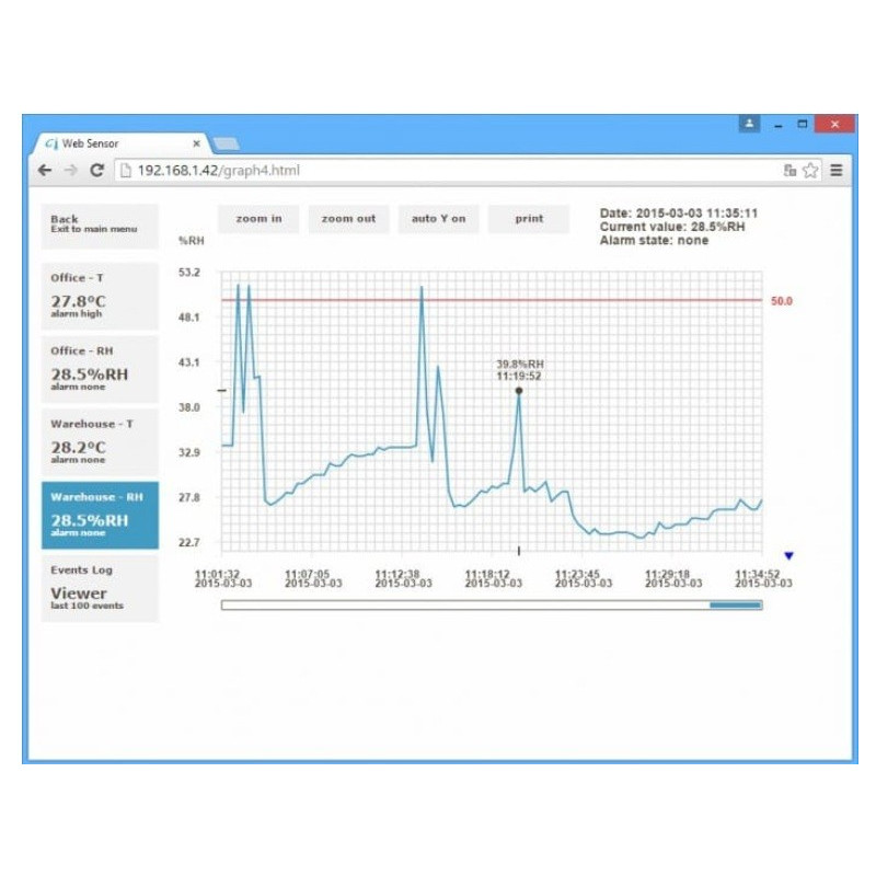 P8652 Web Sensor with PoE - two channels with binary inputs