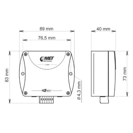 P8652 Sensor Web com PoE - dois canais com entradas binárias