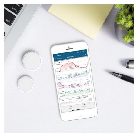 Disc Maxi Temp com alertas - Sensor de temperatura e registador habilitados para Bluetooth