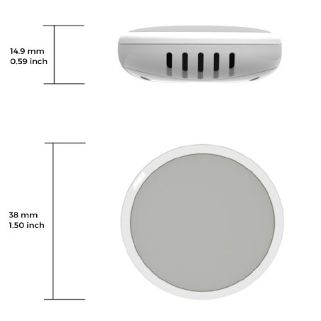 Disc Maxi Temp com alertas - Sensor de temperatura e registador habilitados para Bluetooth
