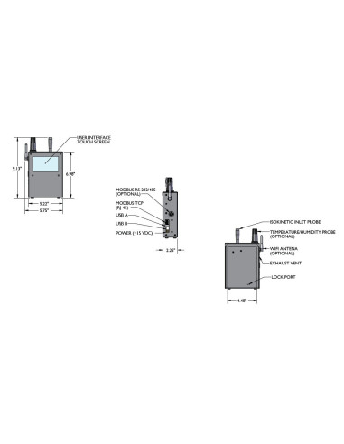 5501P Contador Remoto de Partículas (0,3 - 25 µm a 0,1 CFM com bomba interna)