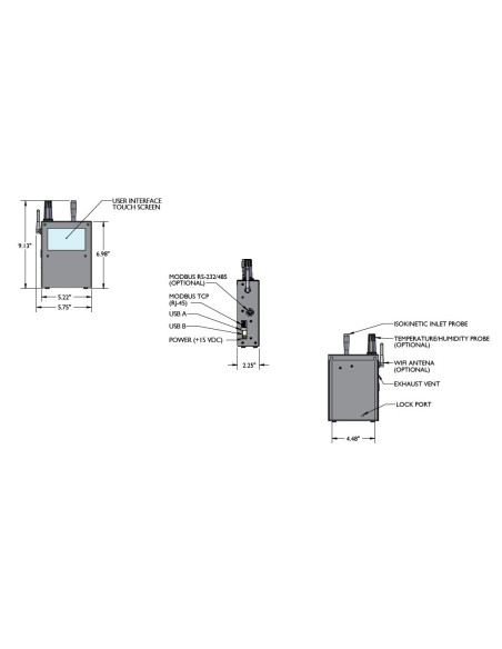 5501P Contador Remoto de Partículas (0,3 - 25 µm a 0,1 CFM com bomba interna)