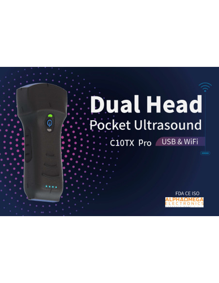 Escáner de ultrasonido inalámbrico mejorado, sondas duales, ultrasonido multipropósito, sonda convexa + lineal + cardíaca