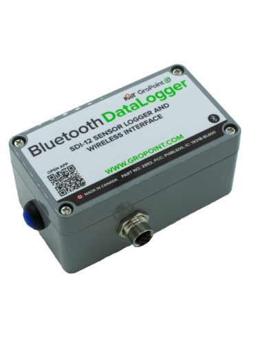 Registrador de datos GroPoint Bluetooth y SDI-12 compatible con sensores de suelo.