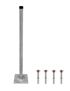 3R WMT01B mástil galvanizado con base | Darrera