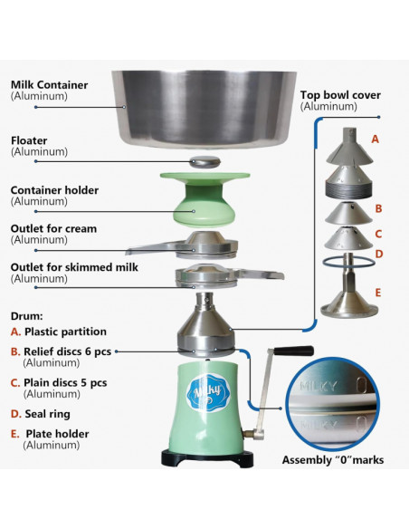 17594-N Manual cream separator Milky FJ 90 HAP