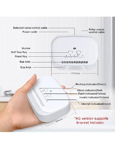 BH-H9 alarma domestica de gas con sensor laser