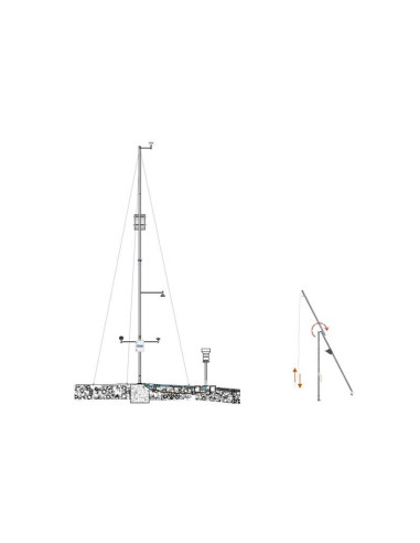 PALB10ABC poste abatible y basculante de 10 m | NESA