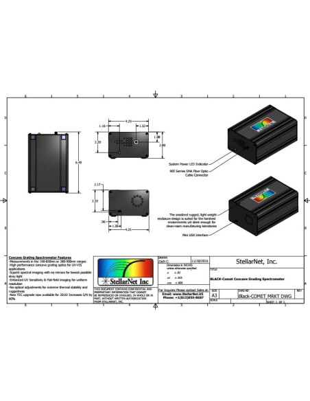 BLACK-Comet UV-VIS spectrometer by StellarNet