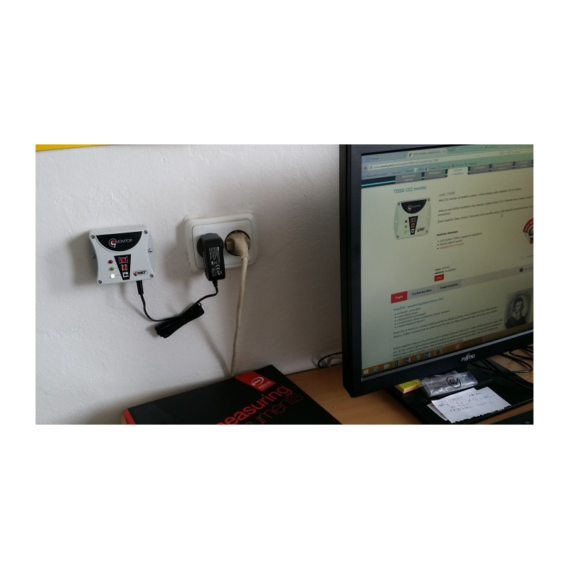 T5000 Monitor de CO2 con Sensor de Dióxido de Carbono Incorporado