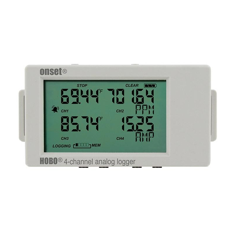 Registador de dados analógico HOBO de 4 canais