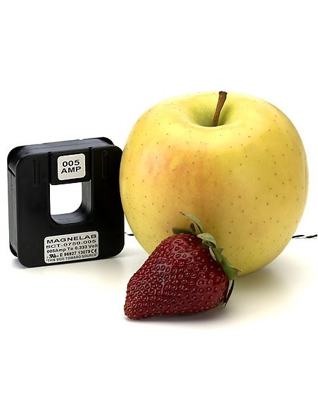 SCT-0750 split-core current sensors transform an AC input current up to 200 Amps to a 0.333 Volt outpu