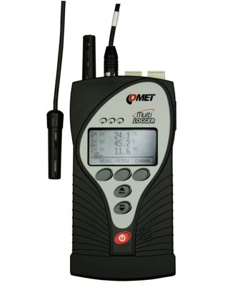 M1322 Registrador de Datos Multilogger Medidor de CO2 Termohigrómetro con 2 MiniDIN y 2 Terminales
