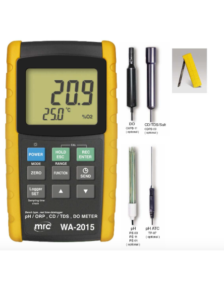 WA-2015 Kit completo de oxígeno PH/ Conductividad/ Temperatura