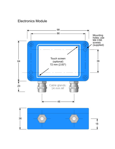 PyroMini Sensor de Temperatura Infravermelho em miniatura com módulo eletrônico separado