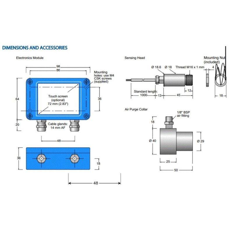 PyroMini Miniature Infrared Temperature Sensor with Separate Electronics Module