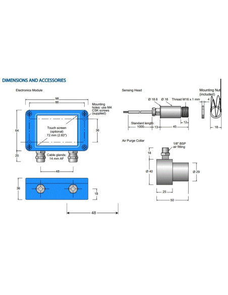 PyroMini Sensor de Temperatura Infravermelho em miniatura com módulo eletrônico separado